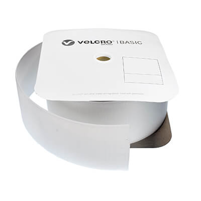 VELCRO Brand Basic 100mm White Sew-On HOOK 25m Roll