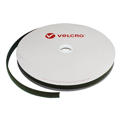 VELCRO Brand 20mm Olive Green Sew On Loop Tape 25m