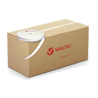 VELCRO Brand 20mm Self Adhesive White HOOK - 42 Rolls