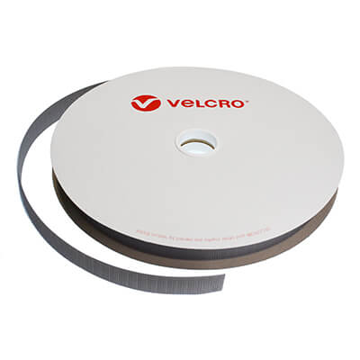 VELCRO Brand 20mm Grey Sew On Hook Tape 25m