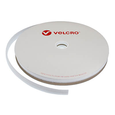 VELCRO Brand Flame Retardant Sew-on 20mm x 25m White LOOP