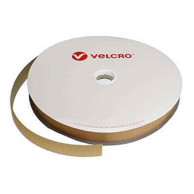VELCRO Brand 25mm Beige Sew On Hook Tape 25m