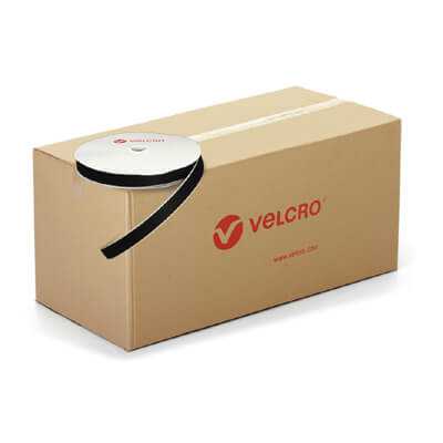 VELCRO Brand 25mm Self Adhesive Black HOOK - 36 Rolls