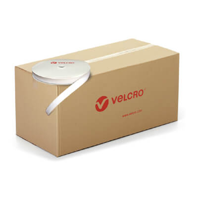 VELCRO Brand 25mm Self Adhesive White HOOK - 36 Rolls