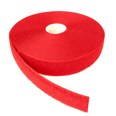 VELCRO Brand ALFATEX 50mm Red Sew On LOOP Tape 25m