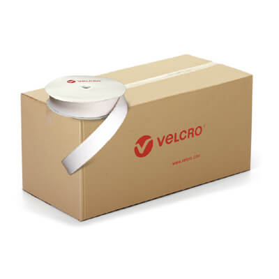 VELCRO Brand 50mm Self Adhesive White HOOK - 21 Rolls