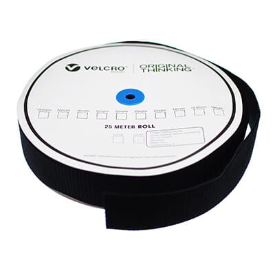50mm VELCRO Brand Un-Napped ECO Sew-on Loop 25m Black
