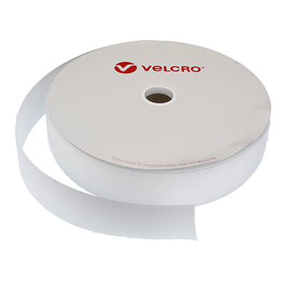 VELCRO Brand Flame Retardant Sew-on 50mm x 25m White HOOK
