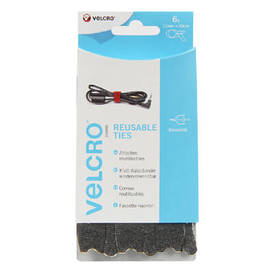 VELCRO Brand Cable Manager Back to Back Ties x 6