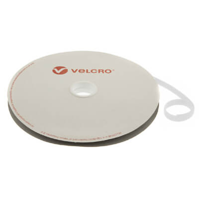 VELCRO Brand ONE-WRAP Strap 10mm x 25m Roll White