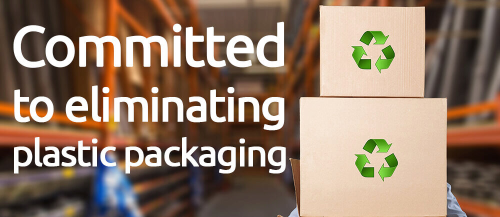 Committed to eliminating plastic packaging