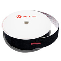 100mm VELCRO® Brand Black PS14 Self Adhesive - Loop 25m Roll
