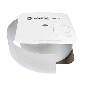 VELCRO® Brand Basic 100mm White Sew-On HOOK 25m Roll