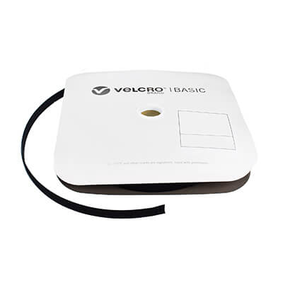 VELCRO Brand Basic 16mm Black Sew-On HOOK 25m Roll