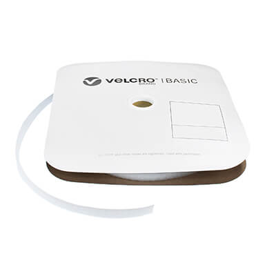 VELCRO Brand Basic 16mm White Sew-On LOOP 25m Roll