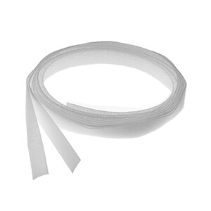 25mm Iron-on VELCRO® Brand Alfatex® 1m Hook and Loop - White