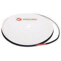 10mm VELCRO® Brand Black PS14 Self Adhesive - Loop 25m Roll