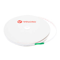 10mm VELCRO® Brand White PS18 Acrylic Self Adhesive - Loop 25m Roll