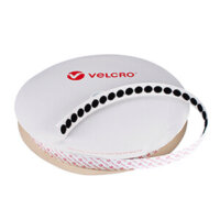 VELCRO® Brand Self Adhesive Loop Coins 13mm x 1500 in Black