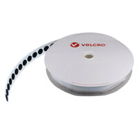 22mm VELCRO® Brand Self Adhesive Coins Black - HOOK