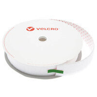 50mm VELCRO® Brand White PS18 Acrylic Self Adhesive - Loop 25m Roll