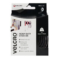 VELCRO® Brand Heavy Duty Stick On Tape 50mm x 1m Black