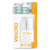 VELCRO® Brand Stick On For Fabrics 19 mm x 60 cm - White