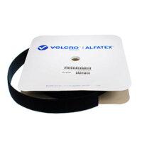 50mm Woven Lycra Elastic VELCRO® Brand Loop 25m Roll in Black