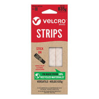 VELCRO® Brand ECO Stick On Strips 20mm x 64mm White 8 Pack