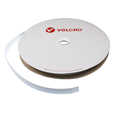 20mm Low Profile Sew-On VELCRO Brand Plastic Hook 50m Roll in White