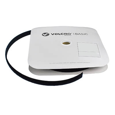 VELCRO Brand Basic 20mm Black Sew-On LOOP 25m Roll