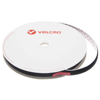 20mm Self Adhesive VELCRO Brand PS14 Loop Tape Black 25m Roll