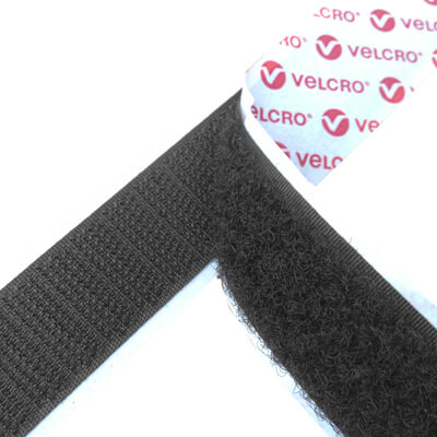 VELCRO® Brand Sticky Hook & Loop 20mm Black Per Metre