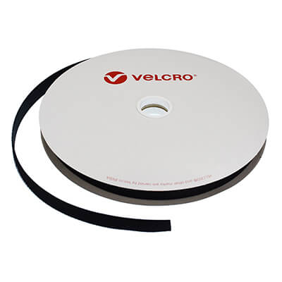 VELCRO® Brand Flame Retardant Sew-on 20mm x 25m Black HOOK
