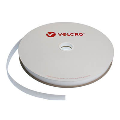 VELCRO® Brand 20mm White Sew On Hook Tape 25m