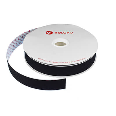 20mm VELCRO® Brand PS30 HTH830 Black Extra Thin Stick On HOOK
