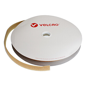VELCRO® Brand 25mm Beige Sew On Loop Tape 25m