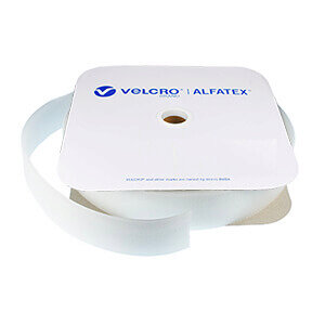 50mm Snag Free Sew-On VELCRO Brand OMNI-TAPE 25m Roll in White
