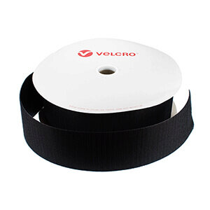 VELCRO Brand Black Sew-On Hook - 80mm Slit Without Selvedges 25m Roll