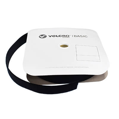 VELCRO Brand Basic 38mm Black Sew-On LOOP 25m Roll