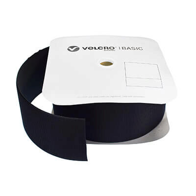 Image of VELCRO Brand Basic 100mm Black Sew-On HOOK 25m Roll