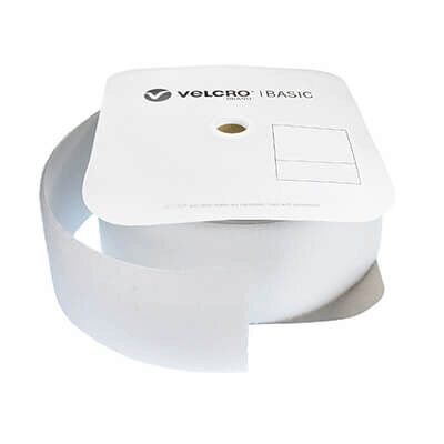 Image of VELCRO Brand Basic 100mm White Sew-On LOOP 25m Roll