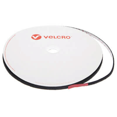 Image of 10mm VELCRO Brand Black PS14 Self Adhesive - Loop 25m Roll