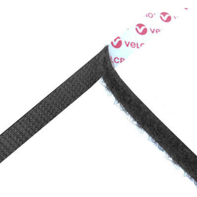 Image of VELCRO Brand Sticky Hook & Loop 10mm Black Per Metre