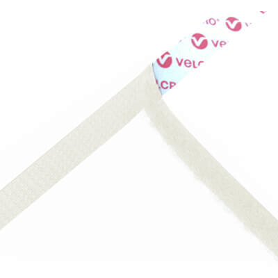 Image of VELCRO Brand Sticky Hook & Loop 10mm White Per Metre