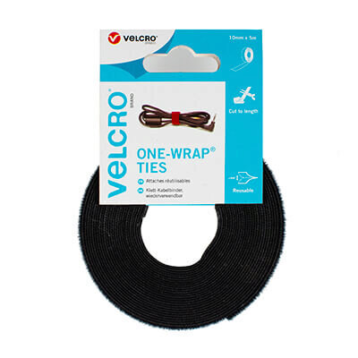 Image of VELCRO� Brand Self-Gripping Back to Back Tape Roll 10mm x 5m Black