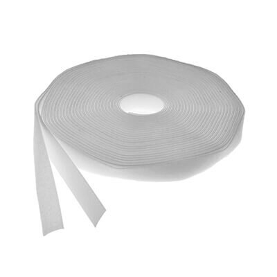 Image of 25mm Iron-on VELCRO Brand Alfatex 12m Hook and Loop - White
