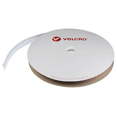 Image of 13mm VELCRO Brand Self Adhesive Coins White - LOOP