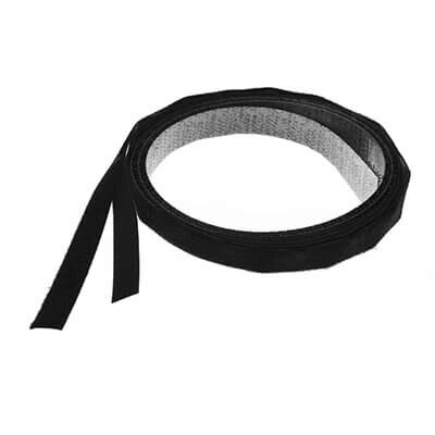 Image of 25mm Iron-on VELCRO Brand Alfatex 1m Hook and Loop - Black