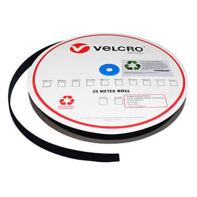 Image of 20mm VELCRO Brand ECO Recycled Content Sew-on HOOK 02J - Black